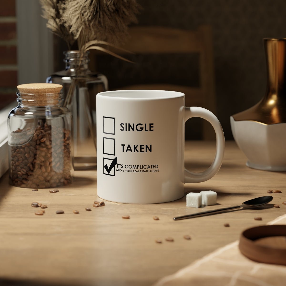 It's Complicated Who Is Your Real Estate Agent Jumbo Mug - Mug | ShirtyAgents