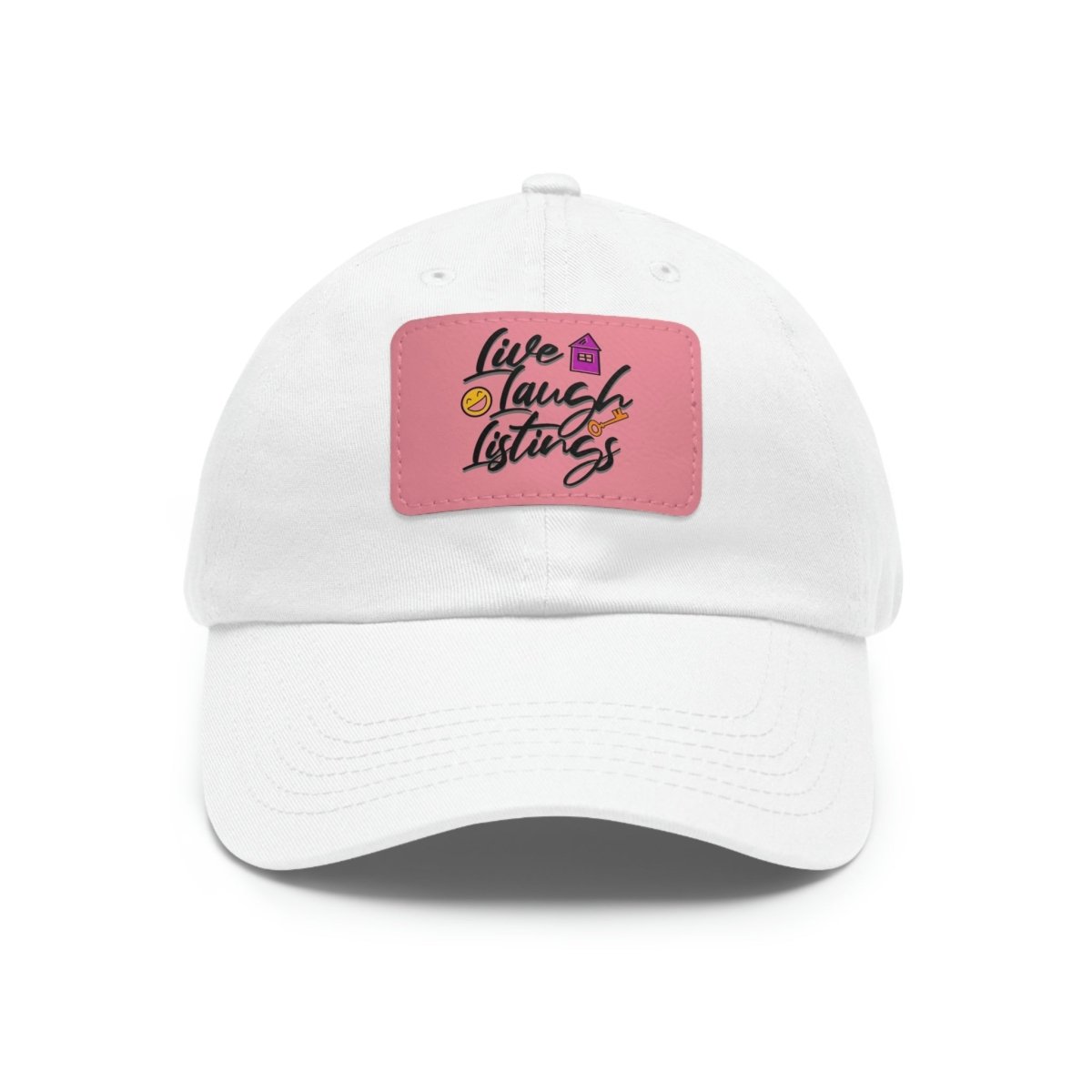 Live Laugh Listings Hat with Leather Patch - Hats | ShirtyAgents