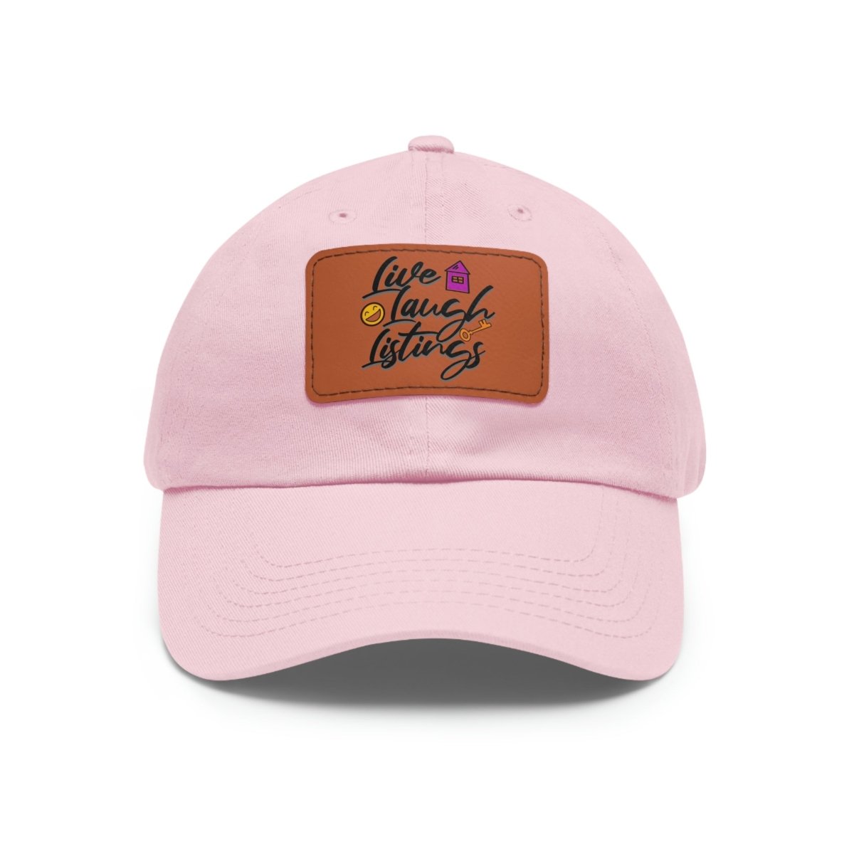Live Laugh Listings Hat with Leather Patch - Hats | ShirtyAgents