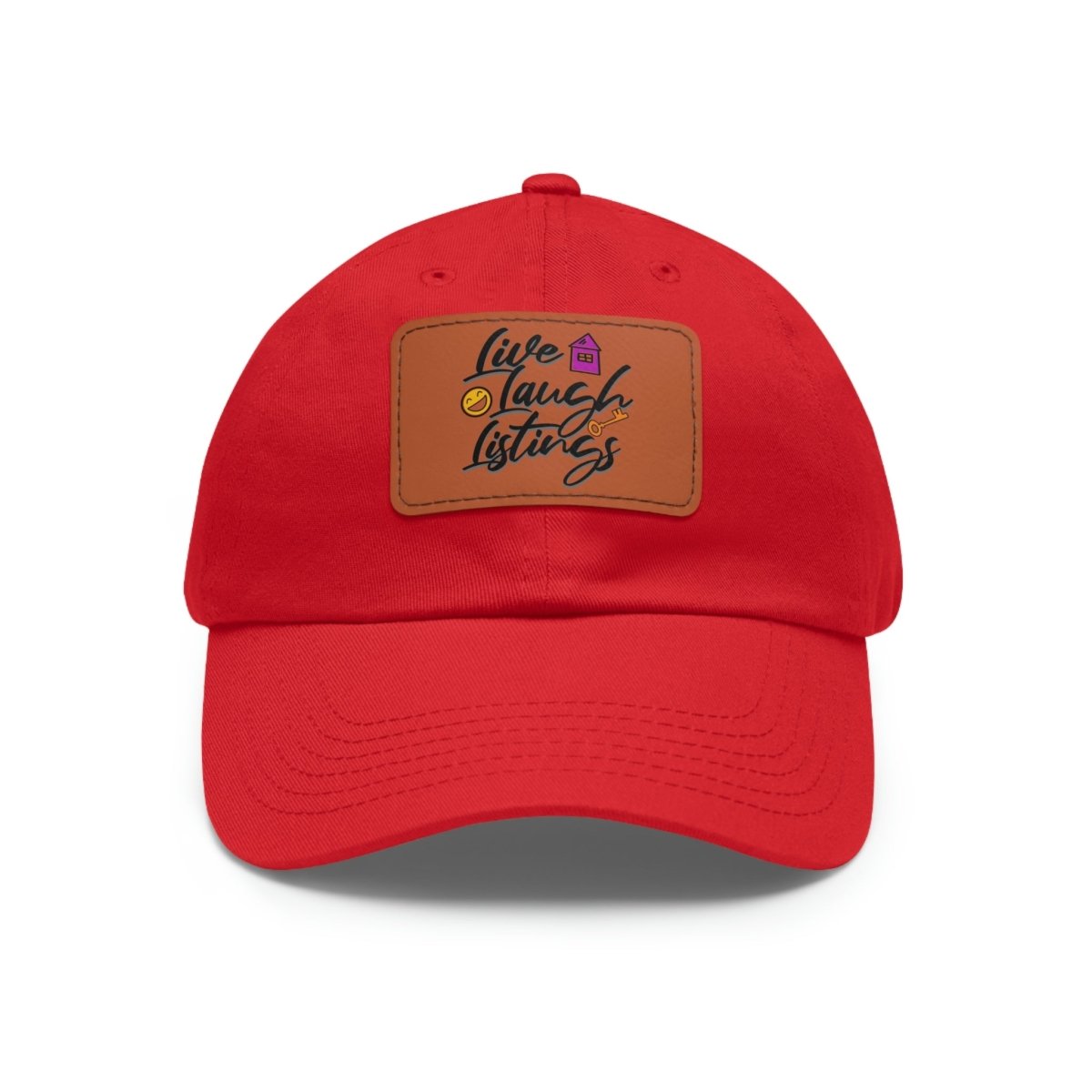 Live Laugh Listings Hat with Leather Patch - Hats | ShirtyAgents