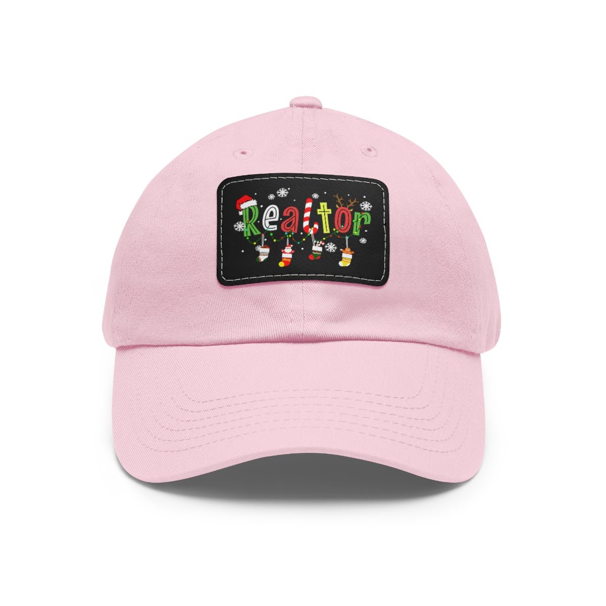 Realtor Christmas Hat with Leather Patch - Hats | ShirtyAgents