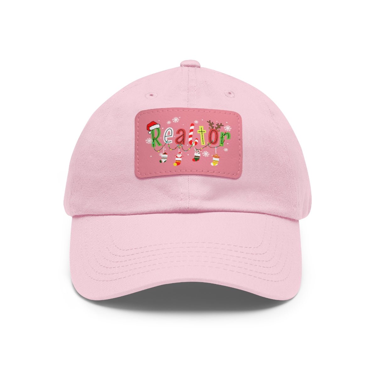 Realtor Christmas Hat with Leather Patch - Hats | ShirtyAgents