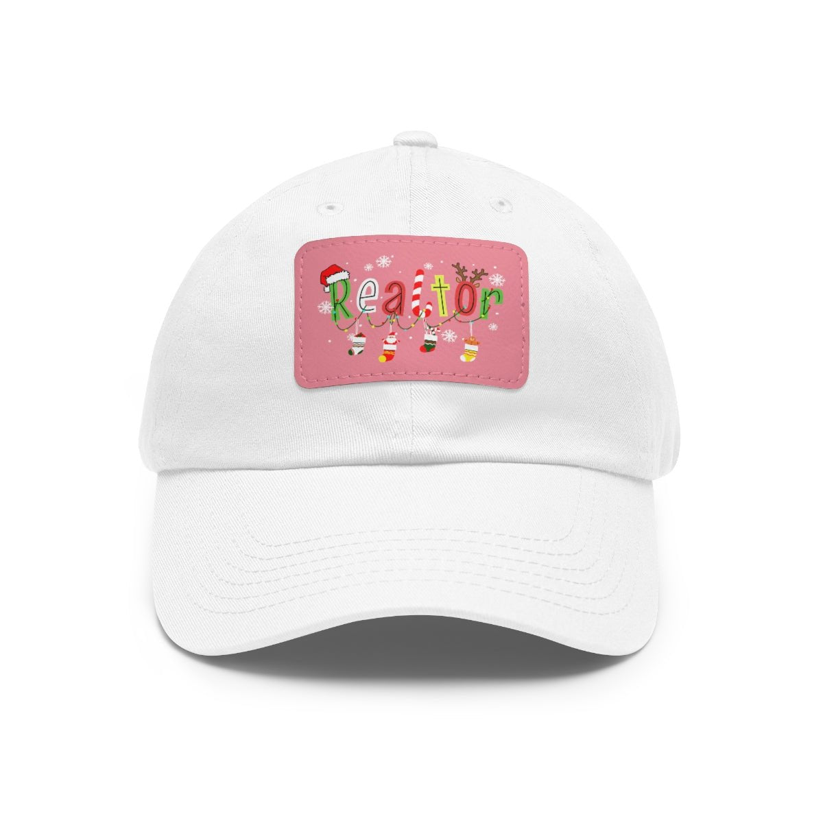 Realtor Christmas Hat with Leather Patch - Hats | ShirtyAgents