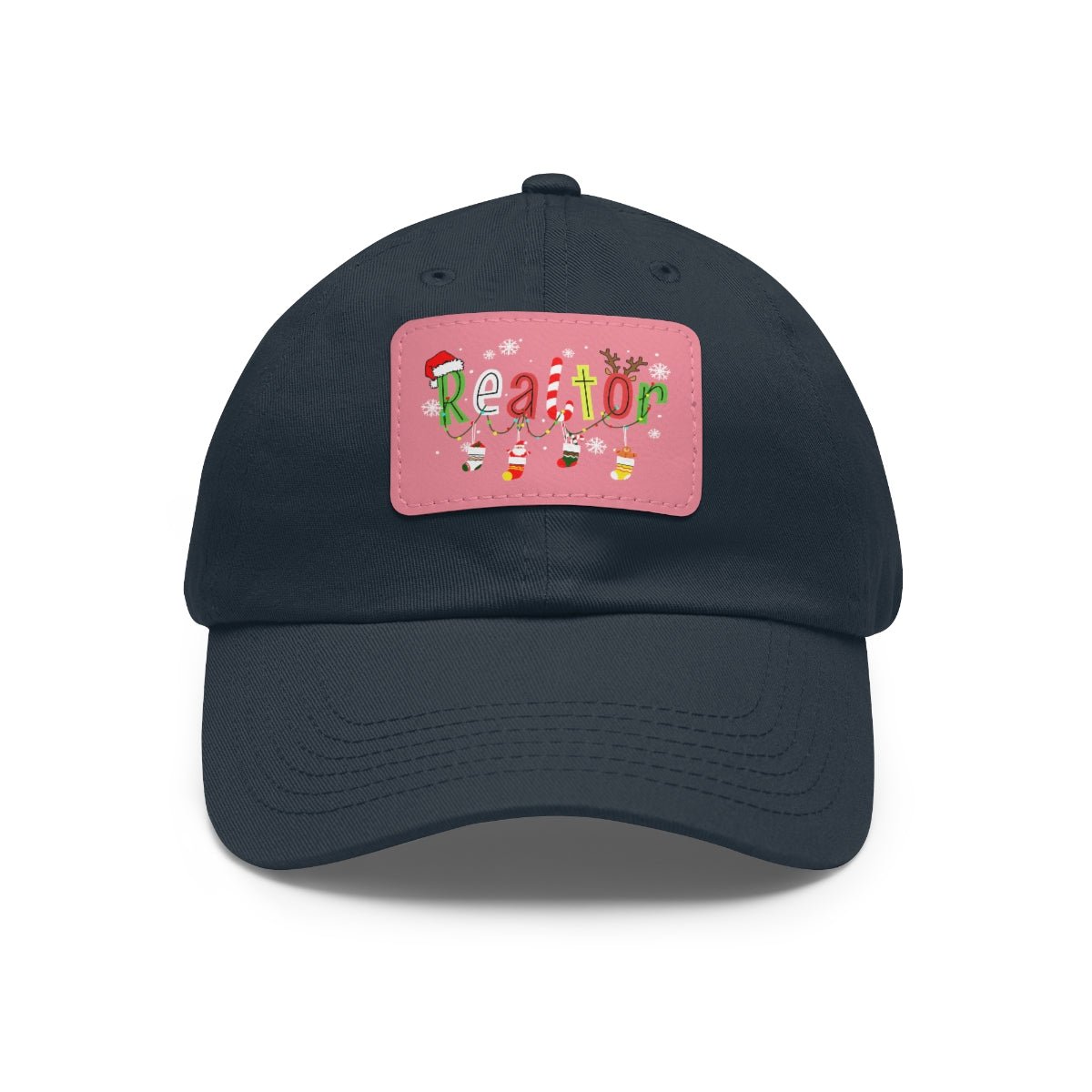 Realtor Christmas Hat with Leather Patch - Hats | ShirtyAgents