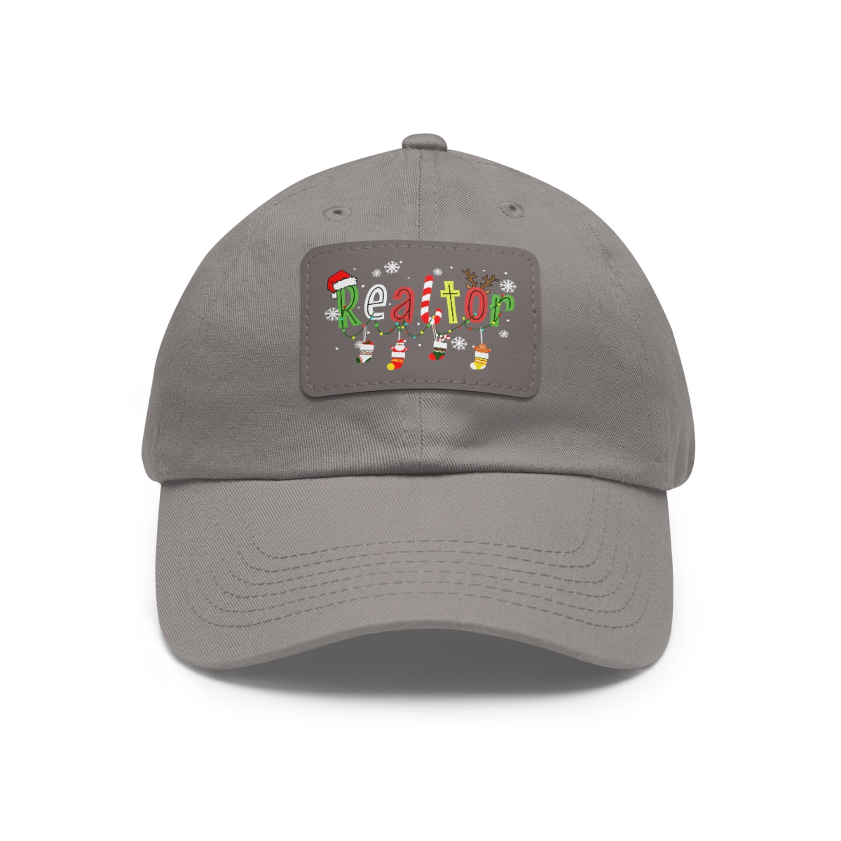 Realtor Christmas Hat with Leather Patch - Hats | ShirtyAgents