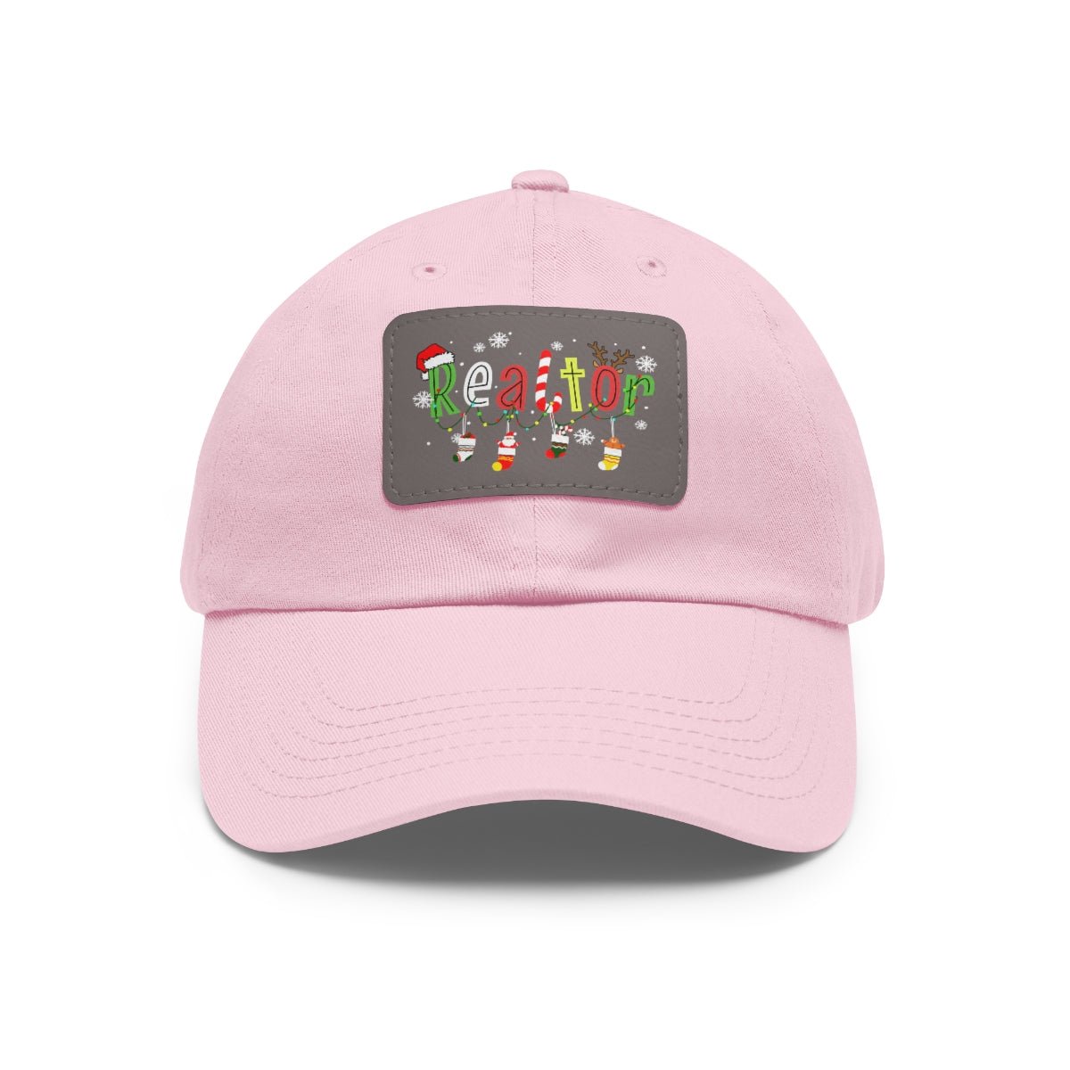 Realtor Christmas Hat with Leather Patch - Hats | ShirtyAgents