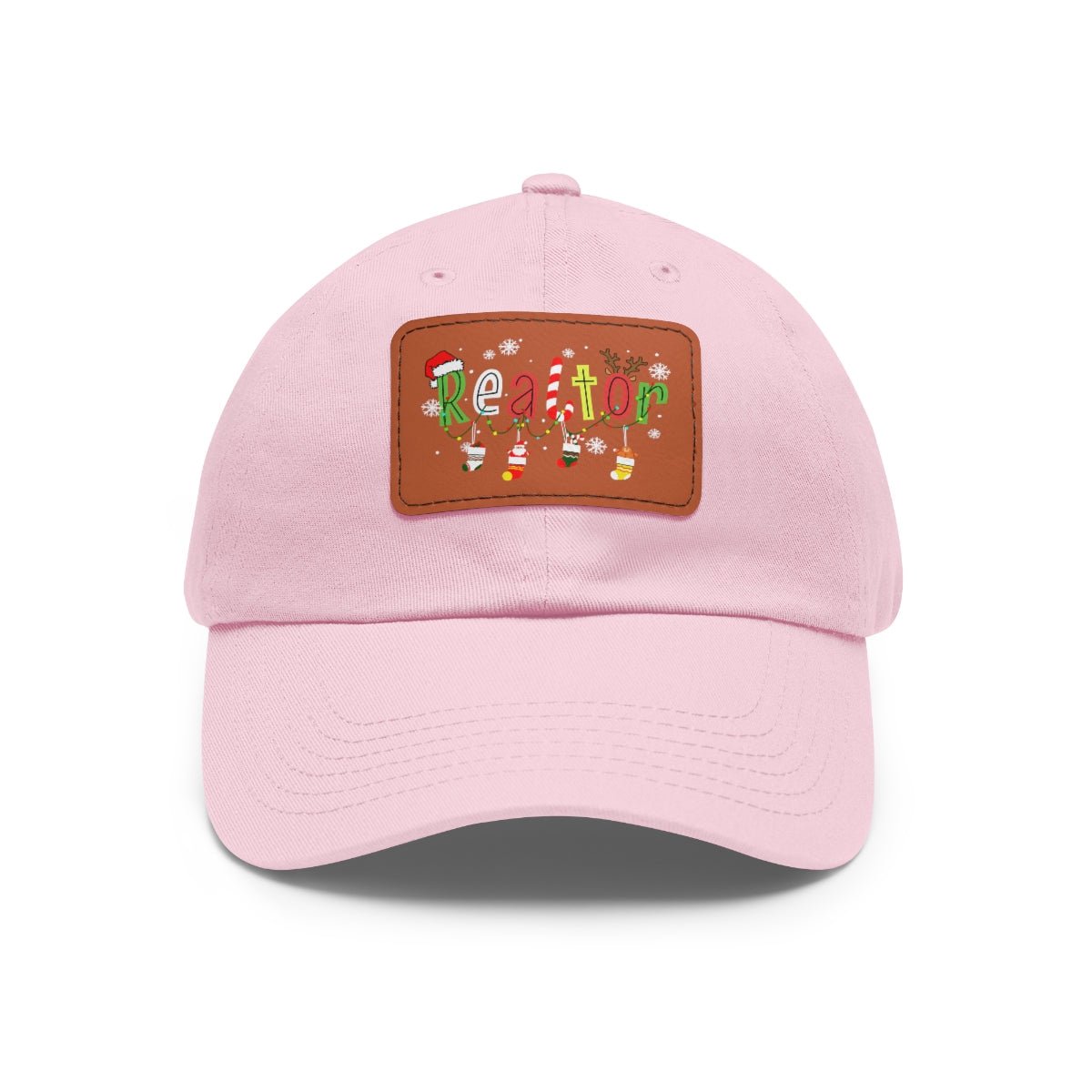 Realtor Christmas Hat with Leather Patch - Hats | ShirtyAgents