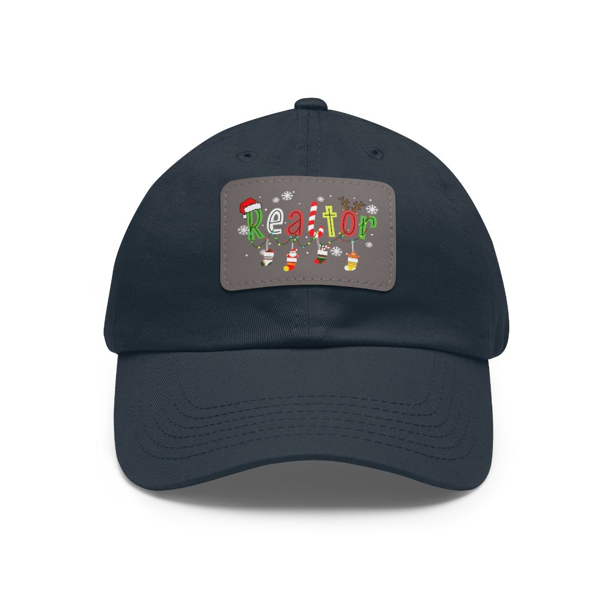 Realtor Christmas Hat with Leather Patch - Hats | ShirtyAgents