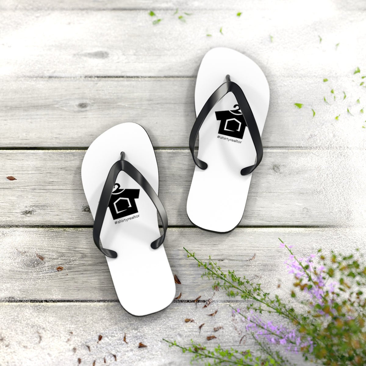 ShirtyRealtor Black Logo Flip Flops - Shoes | ShirtyAgents