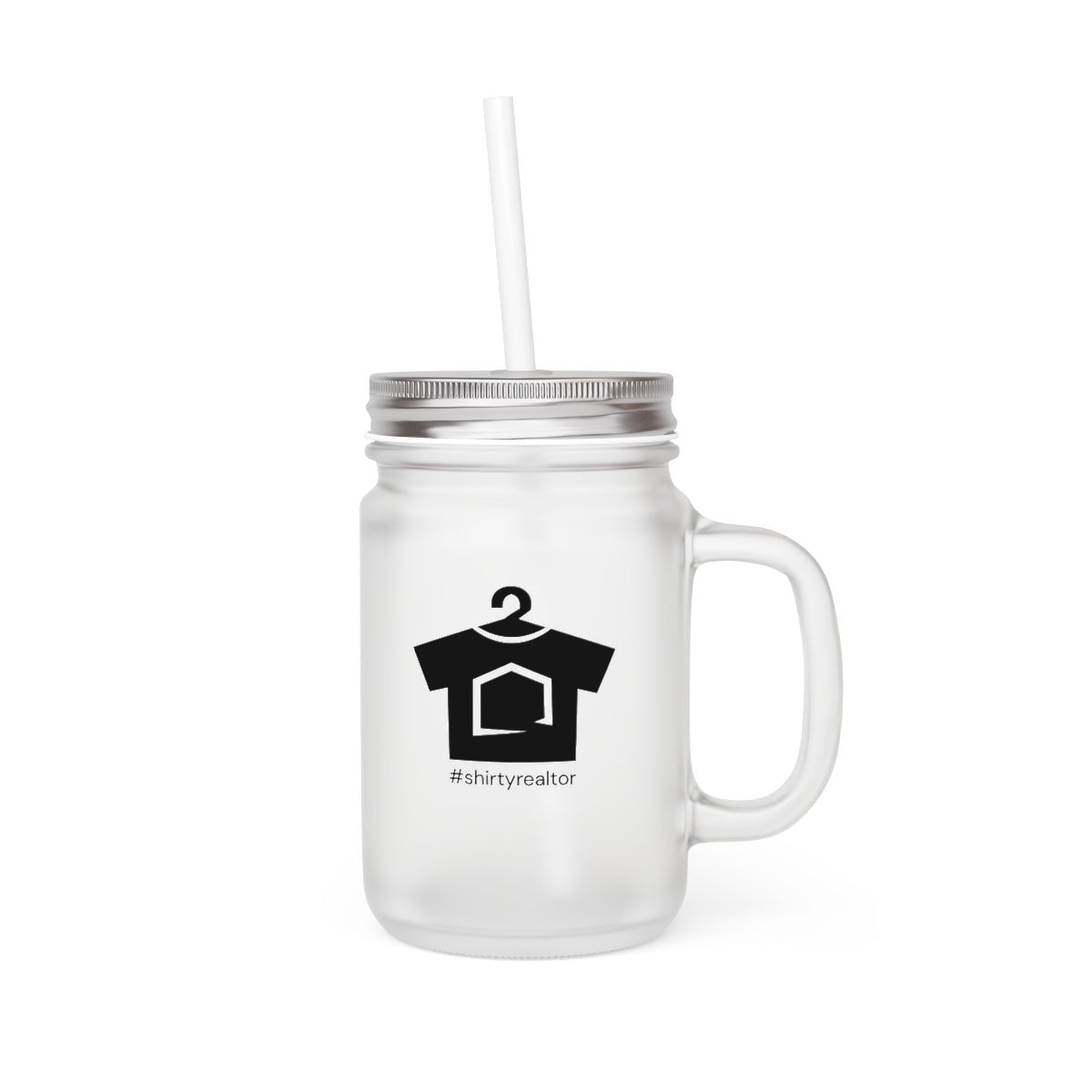 ShirtyRealtor Black Logo Mason Jar - Mug | ShirtyAgents