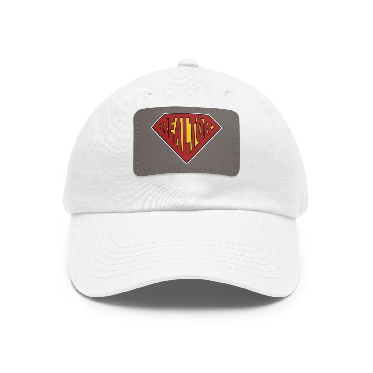 Super Realtor Hat with Leather Patch - Hats | ShirtyAgents