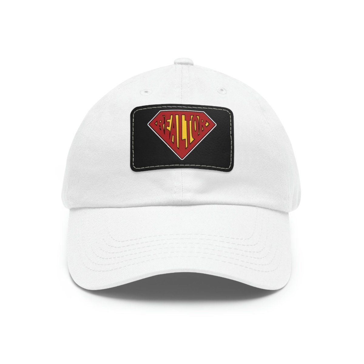 Super Realtor Hat with Leather Patch - Hats | ShirtyAgents