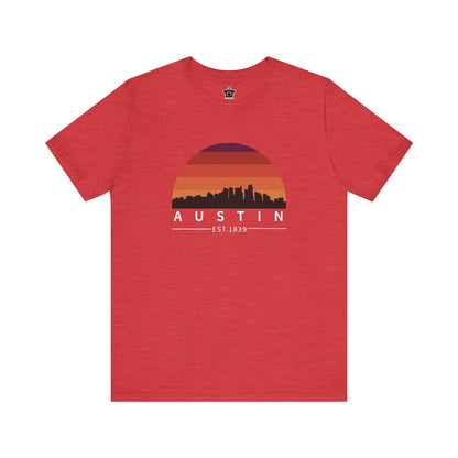 Austin Established Retro Sunset Tshirt