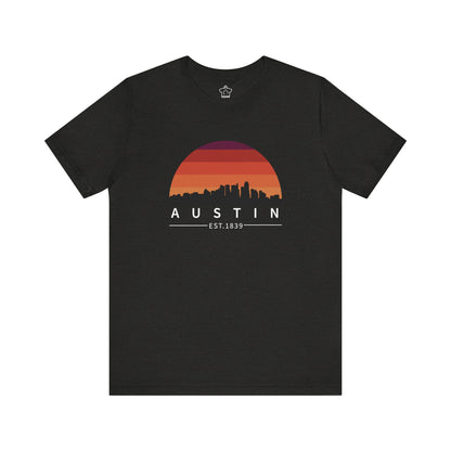 Austin Established Retro Sunset Tshirt