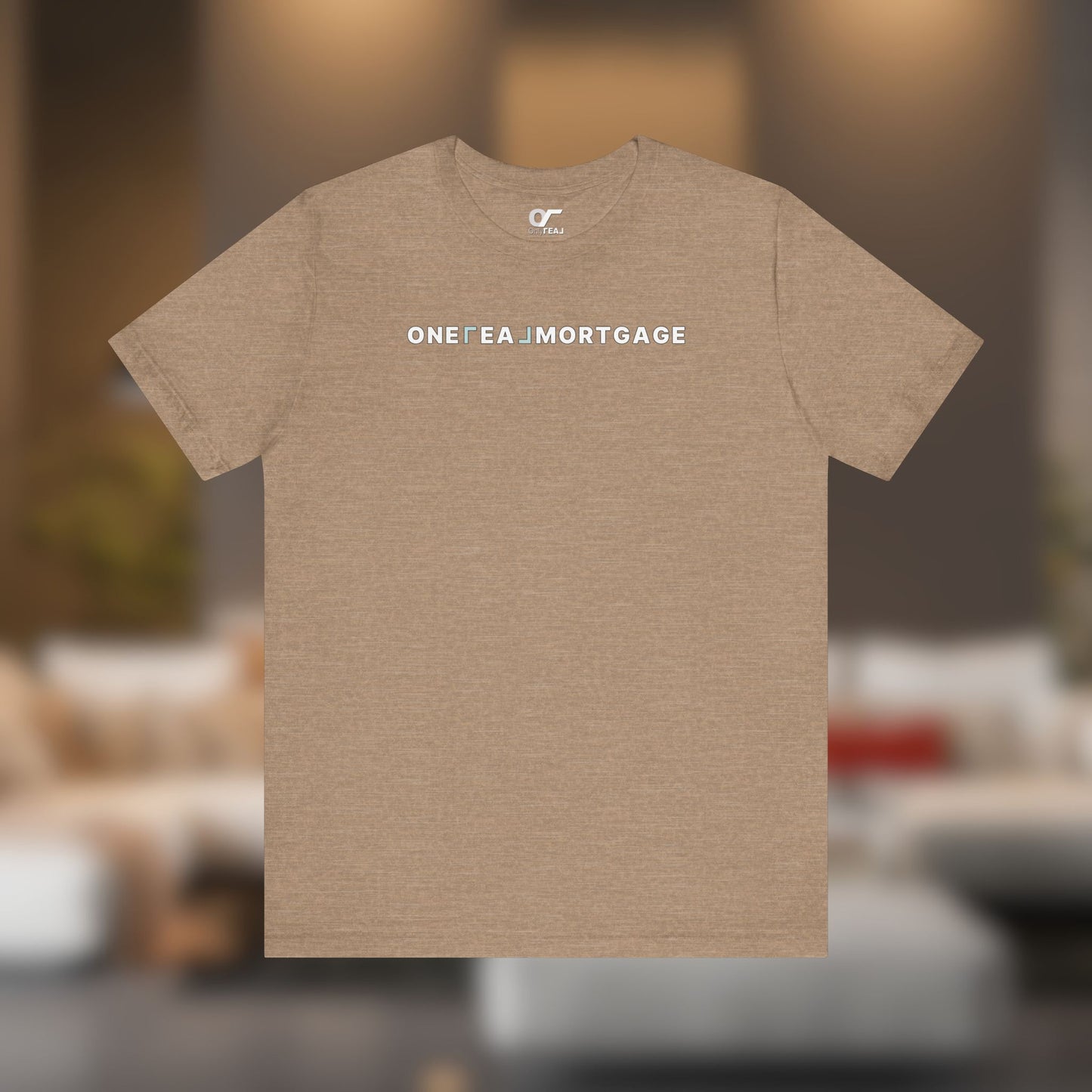 ONE REAL Mortgage Contrast Logo Text Tee