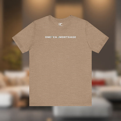 ONE REAL Mortgage Contrast Logo Text Tee