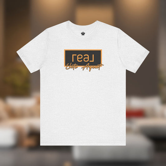 REAL Elite Agent Modern Logo Tshirt (Saffron)