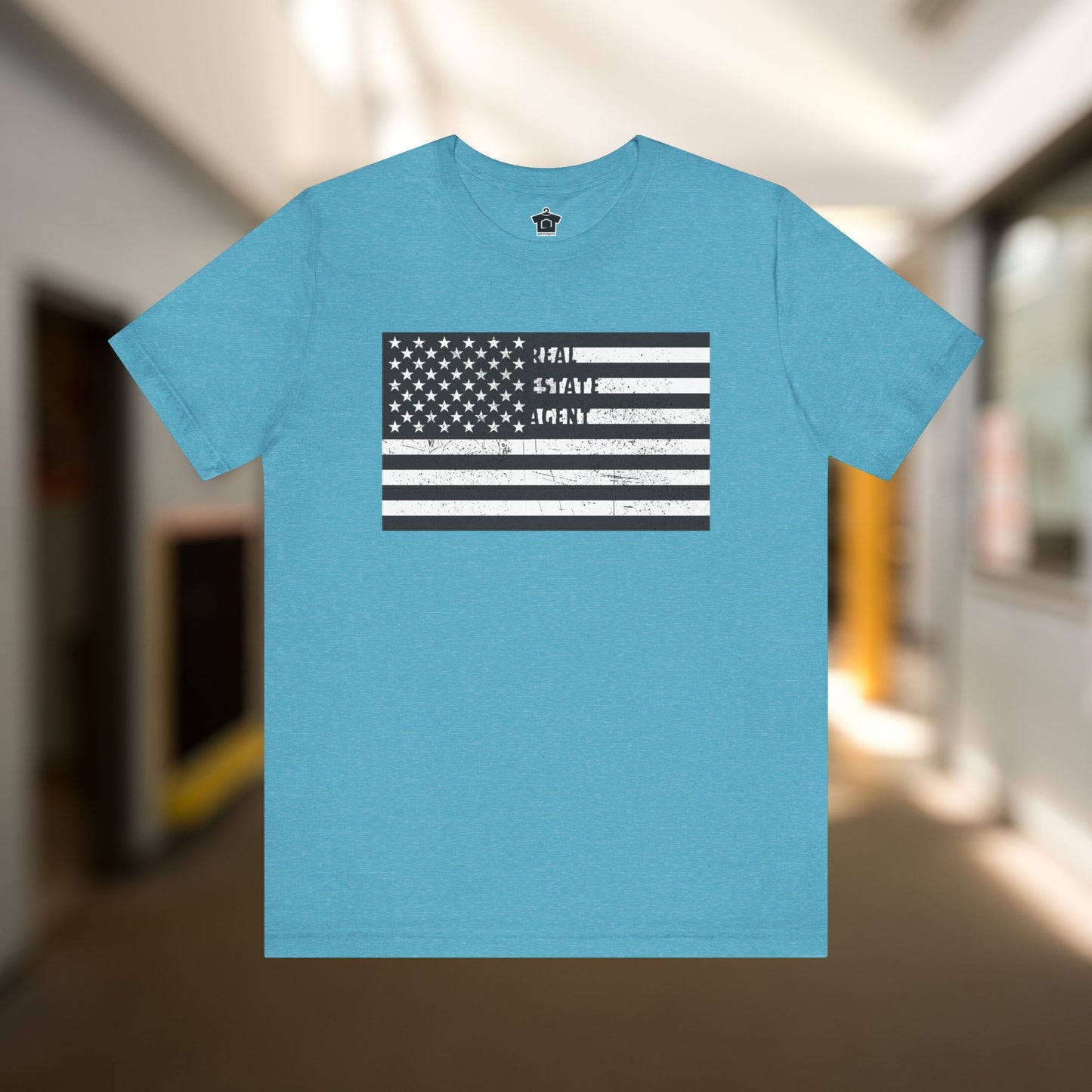American Flag Real Estate Agent Distressed T-Shirt