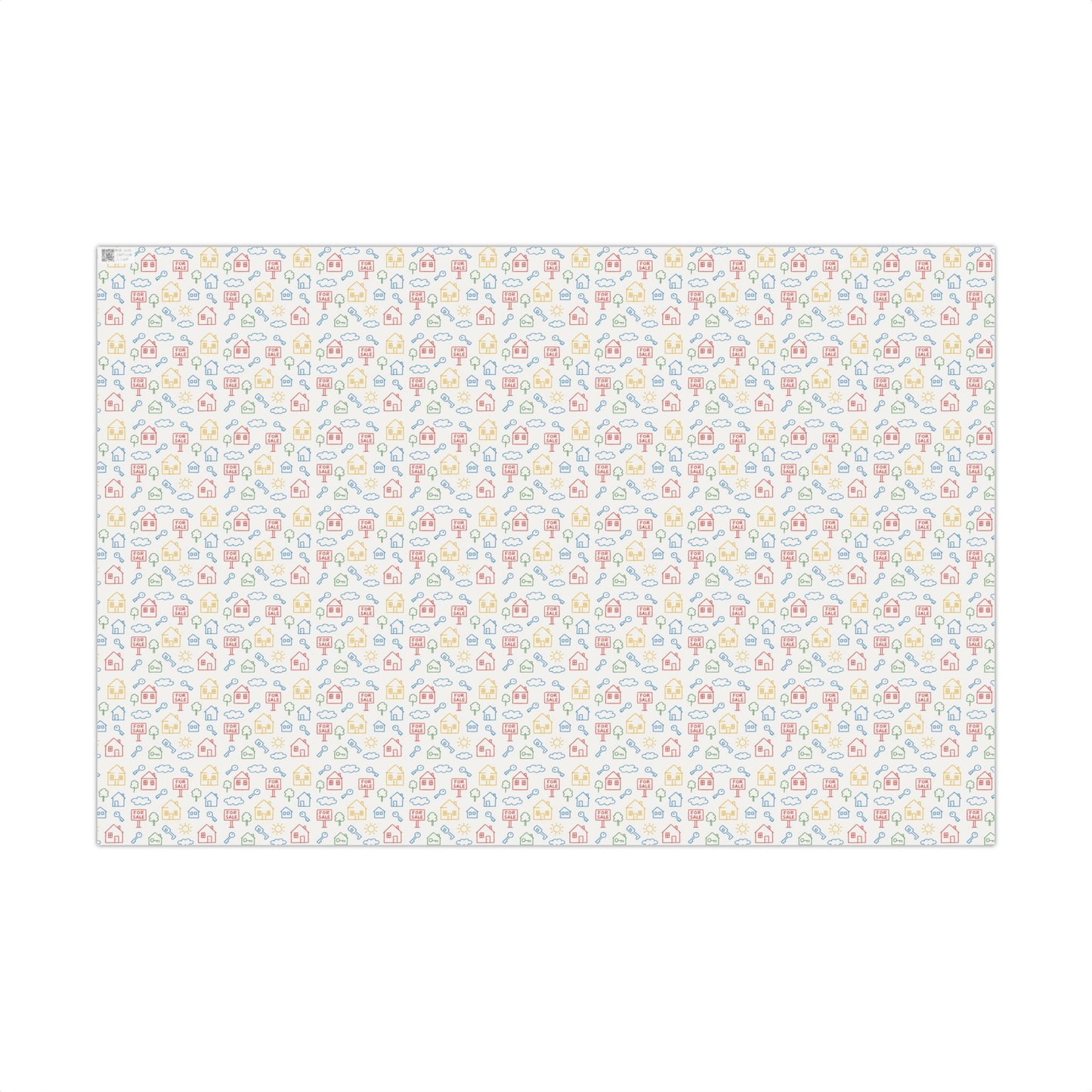Childhood Sketch Neighborhood Holiday Gift Wrap