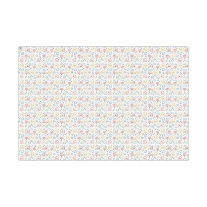 Childhood Sketch Neighborhood Holiday Gift Wrap