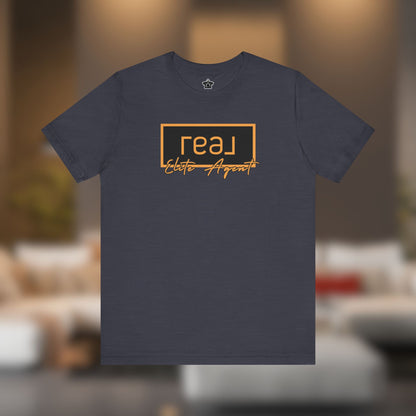 REAL Elite Agent Modern Logo Tshirt (Saffron)