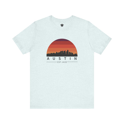 Austin Established Retro Sunset Tshirt