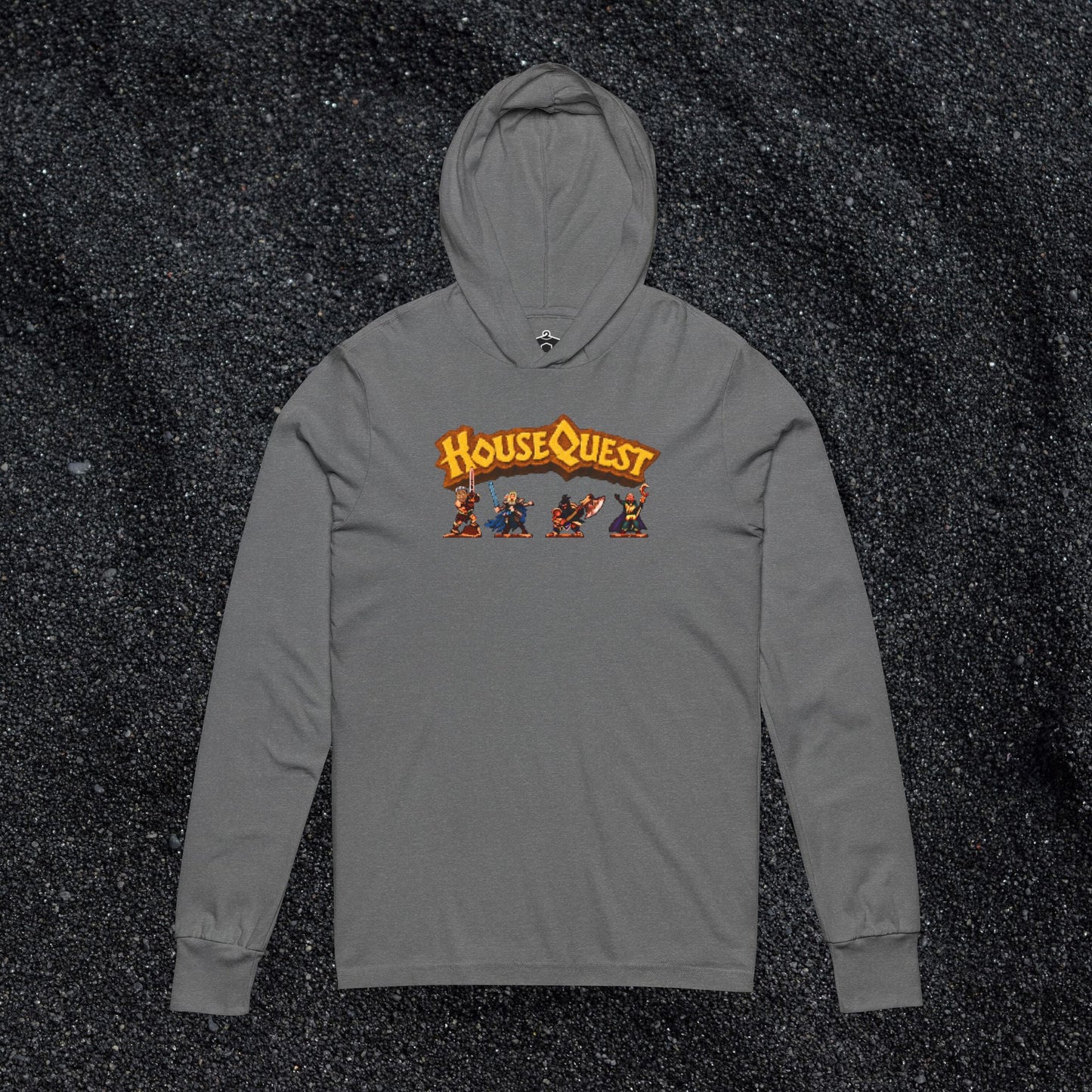 HouseQuest Pixel Hooded Long Sleeve Tshirt  | @ianofAustin