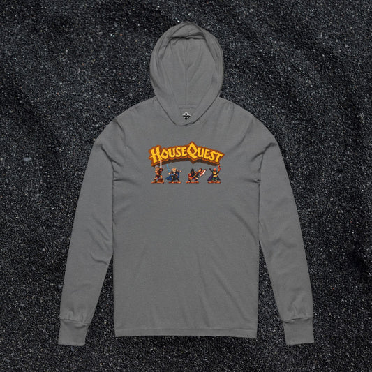 HouseQuest Pixel Hooded Long Sleeve Tshirt  | @ianofAustin