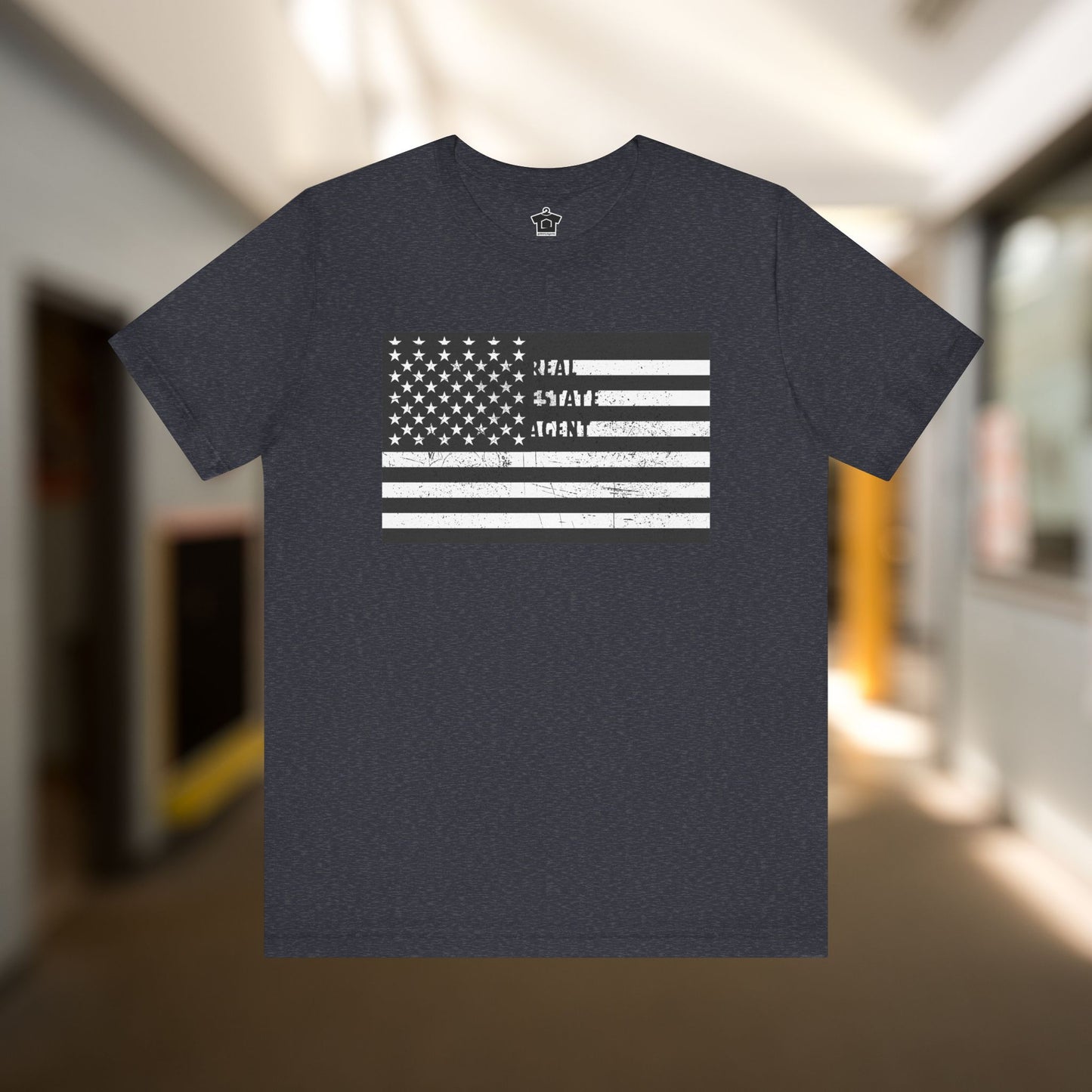 American Flag Real Estate Agent Distressed T-Shirt
