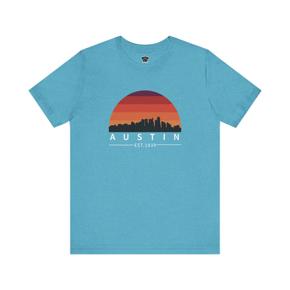 Austin Established Retro Sunset Tshirt