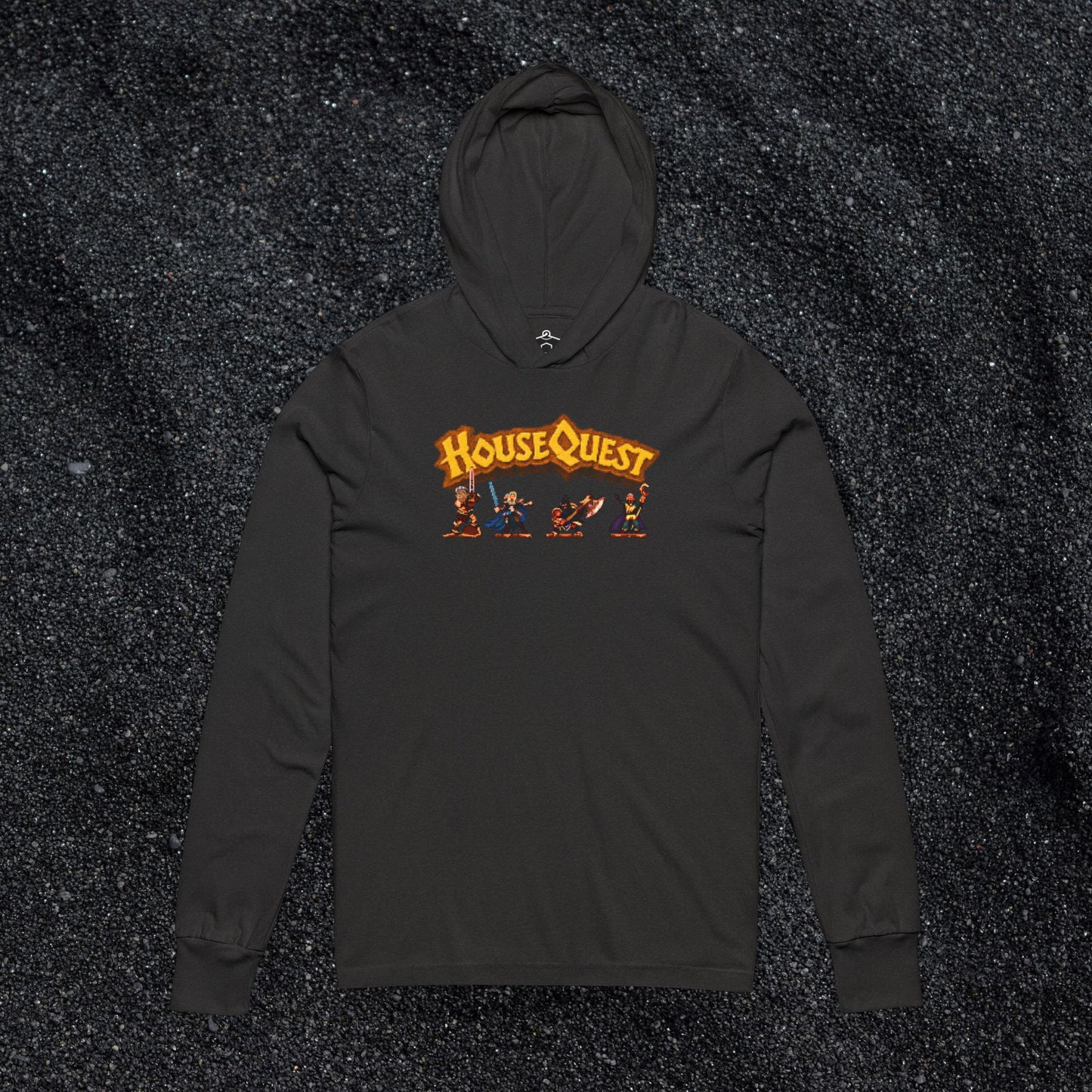 HouseQuest Pixel Hooded Long Sleeve Tshirt  | @ianofAustin