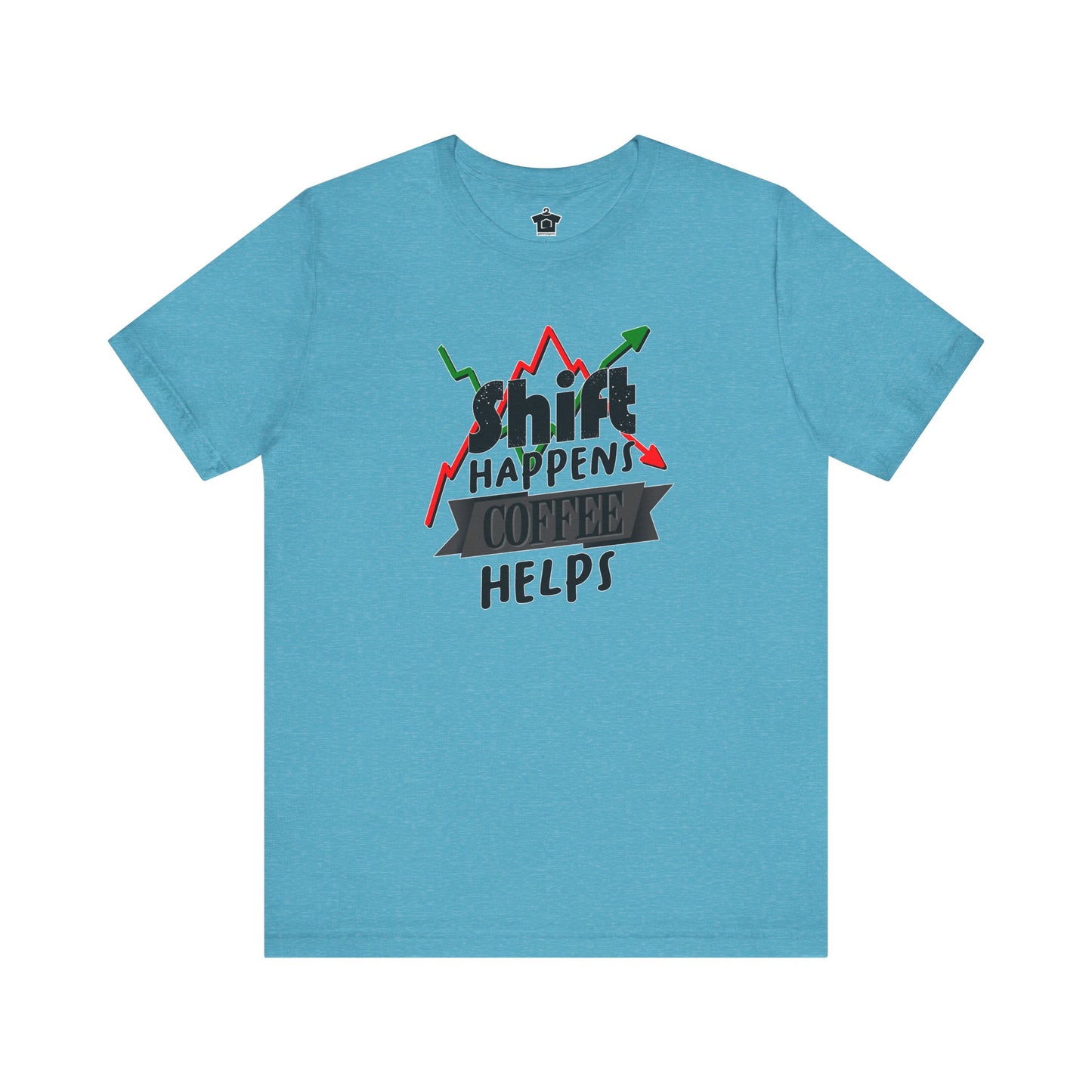 Shift Happens, Coffee Helps – Unisex Jersey Tee