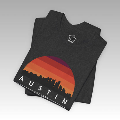 Austin Established Retro Sunset Tshirt