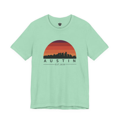Austin Established Retro Sunset Tshirt