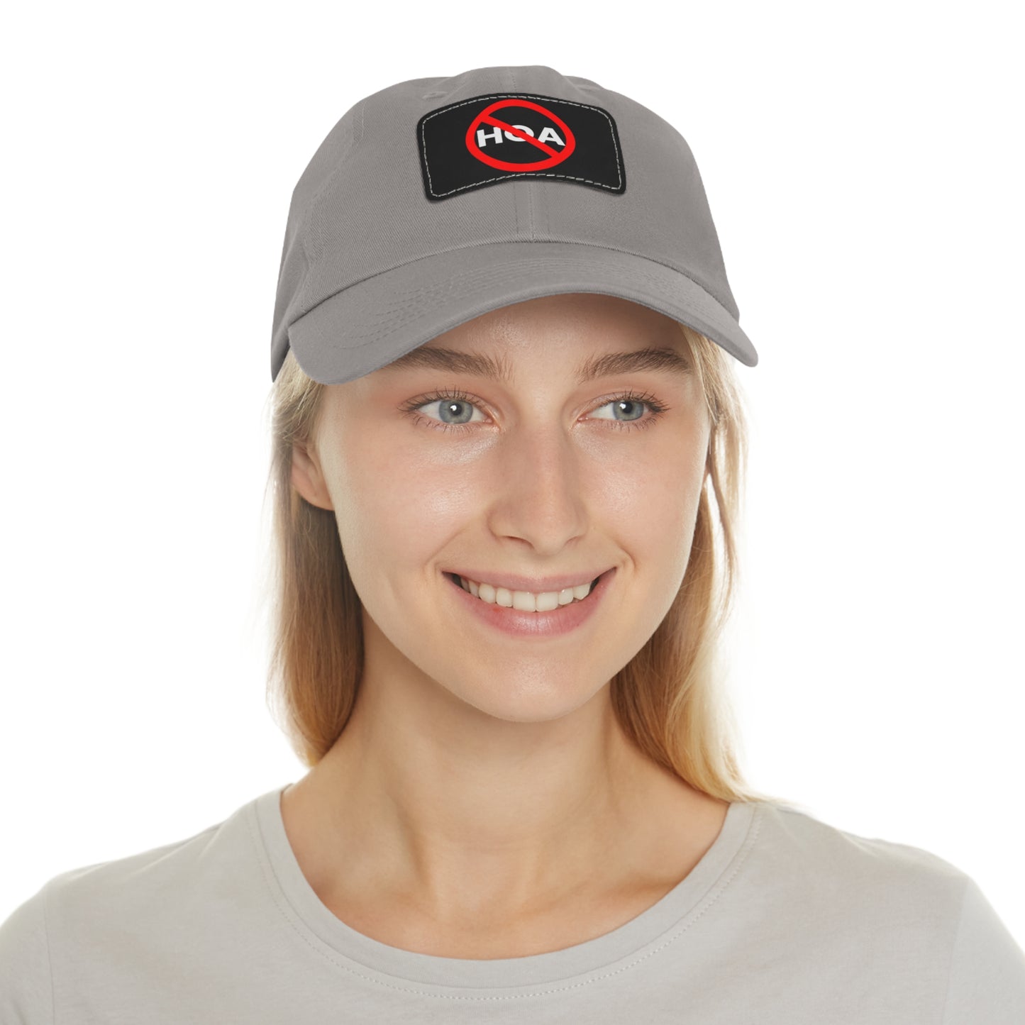 No HOA Hat with Leather Patch