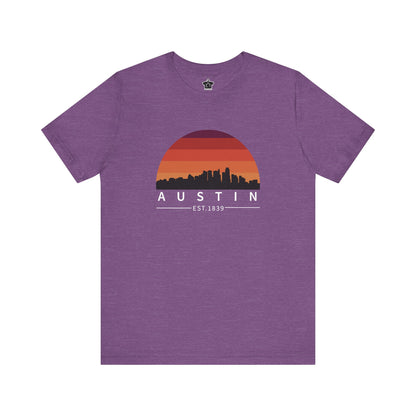 Austin Established Retro Sunset Tshirt