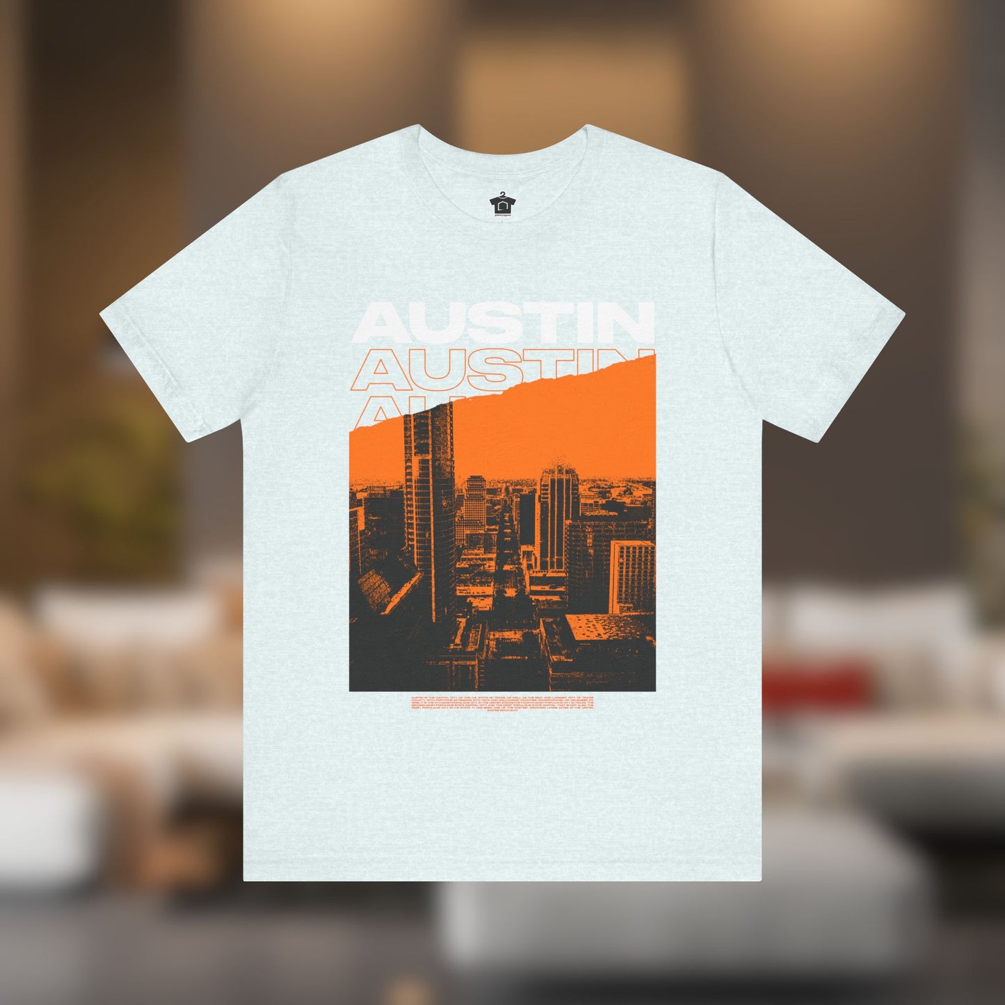 Austin Cityscape – Orange Edition (Unisex Tee)
