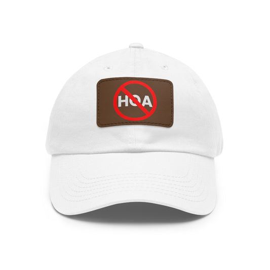 No HOA Hat with Leather Patch