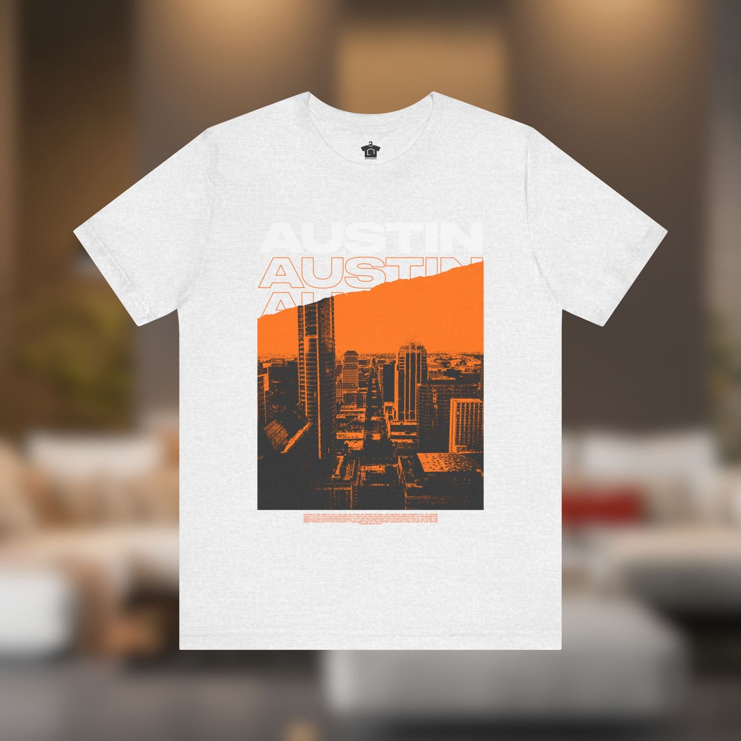 Austin Cityscape – Orange Edition (Unisex Tee)