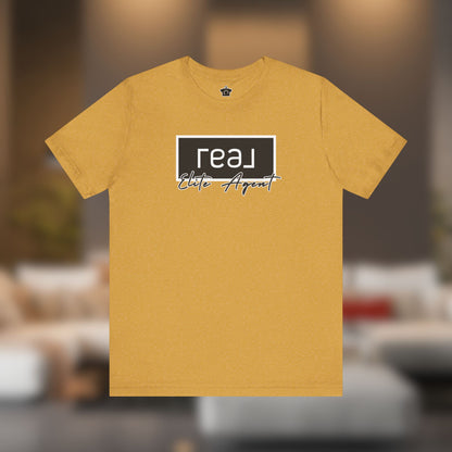REAL Elite Agent Modern Logo Tshirt (Saffron)