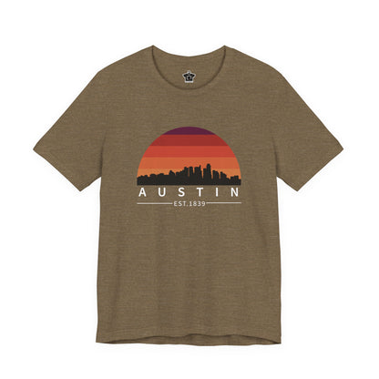 Austin Established Retro Sunset Tshirt