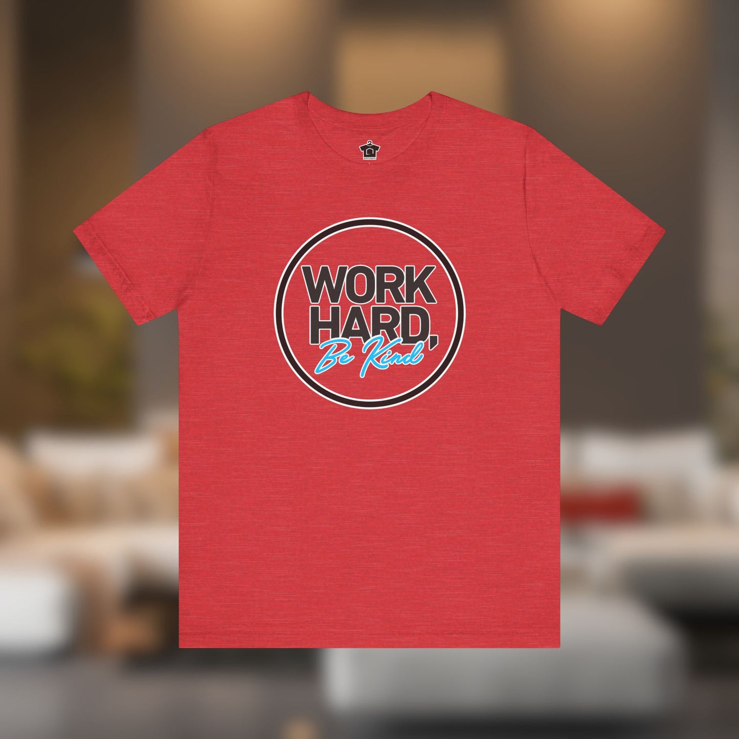 Work Hard, Be Kind Black Circle Tee