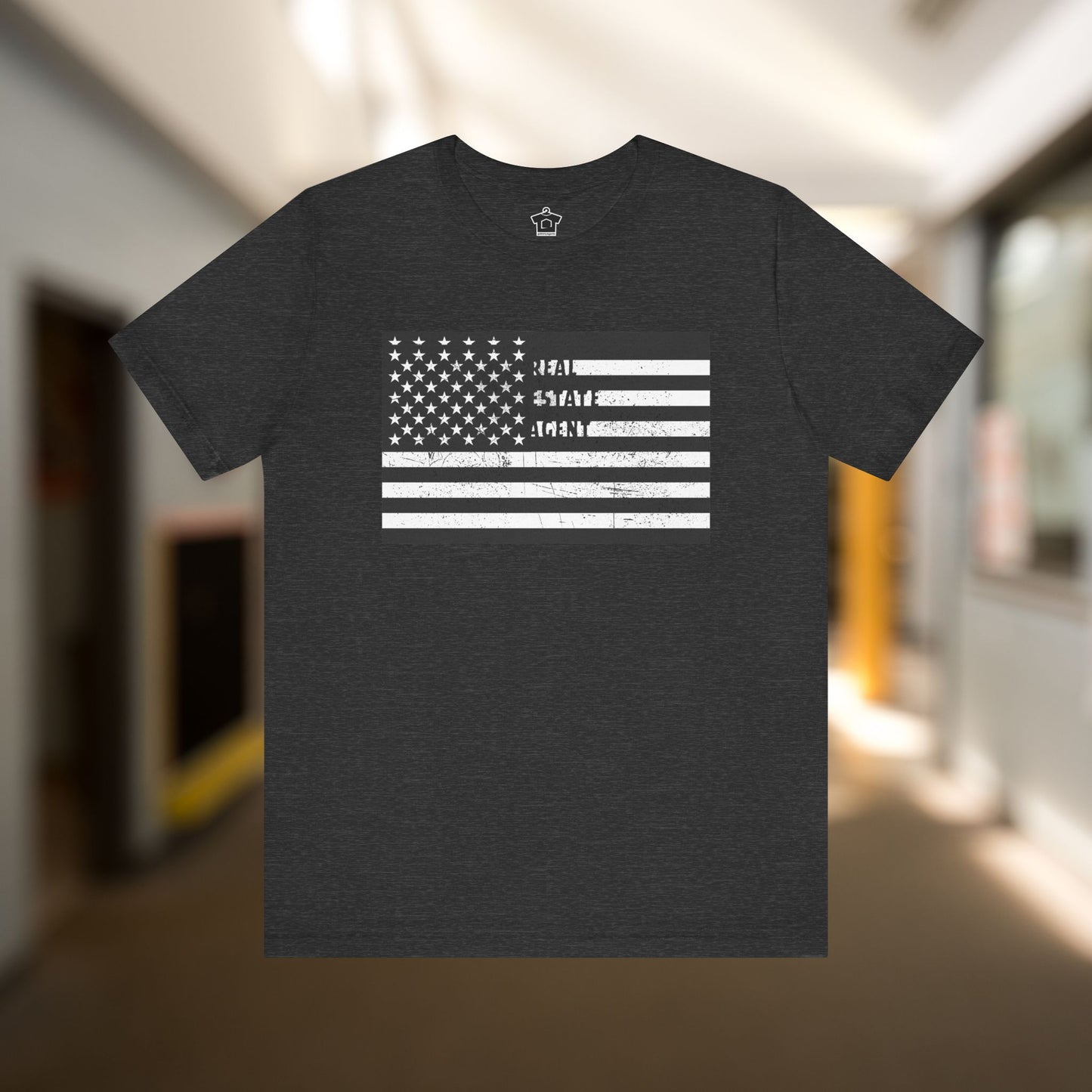 American Flag Real Estate Agent Distressed T-Shirt