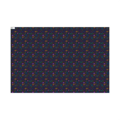 Neon House Signs Holiday Gift Wrap