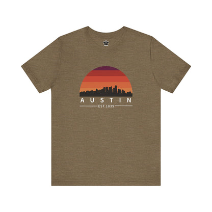 Austin Established Retro Sunset Tshirt