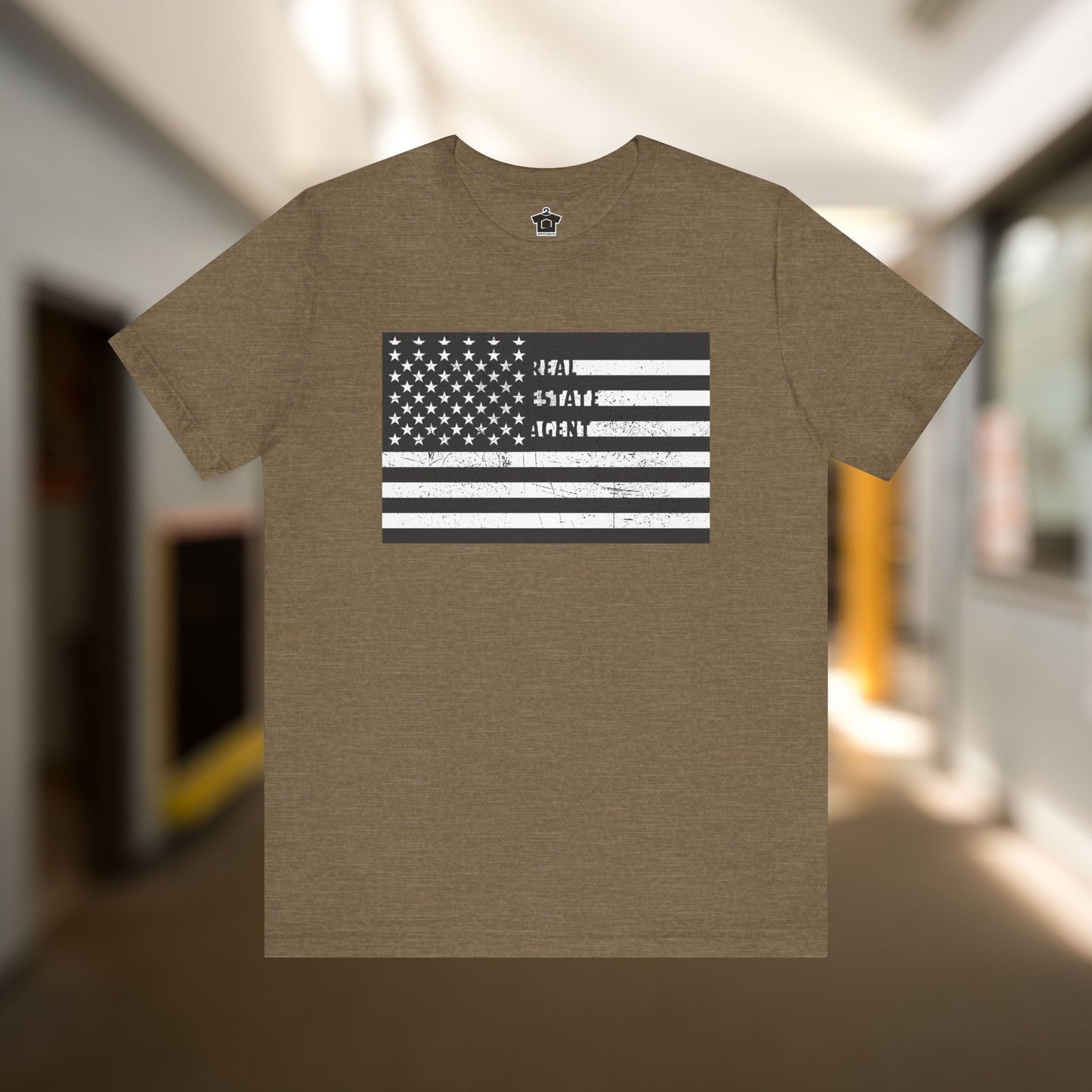 American Flag Real Estate Agent Distressed T-Shirt