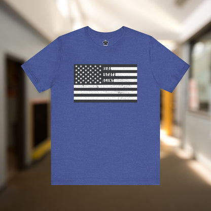 American Flag Real Estate Agent Distressed T-Shirt
