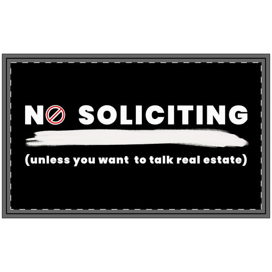 No Soliciting Doormat