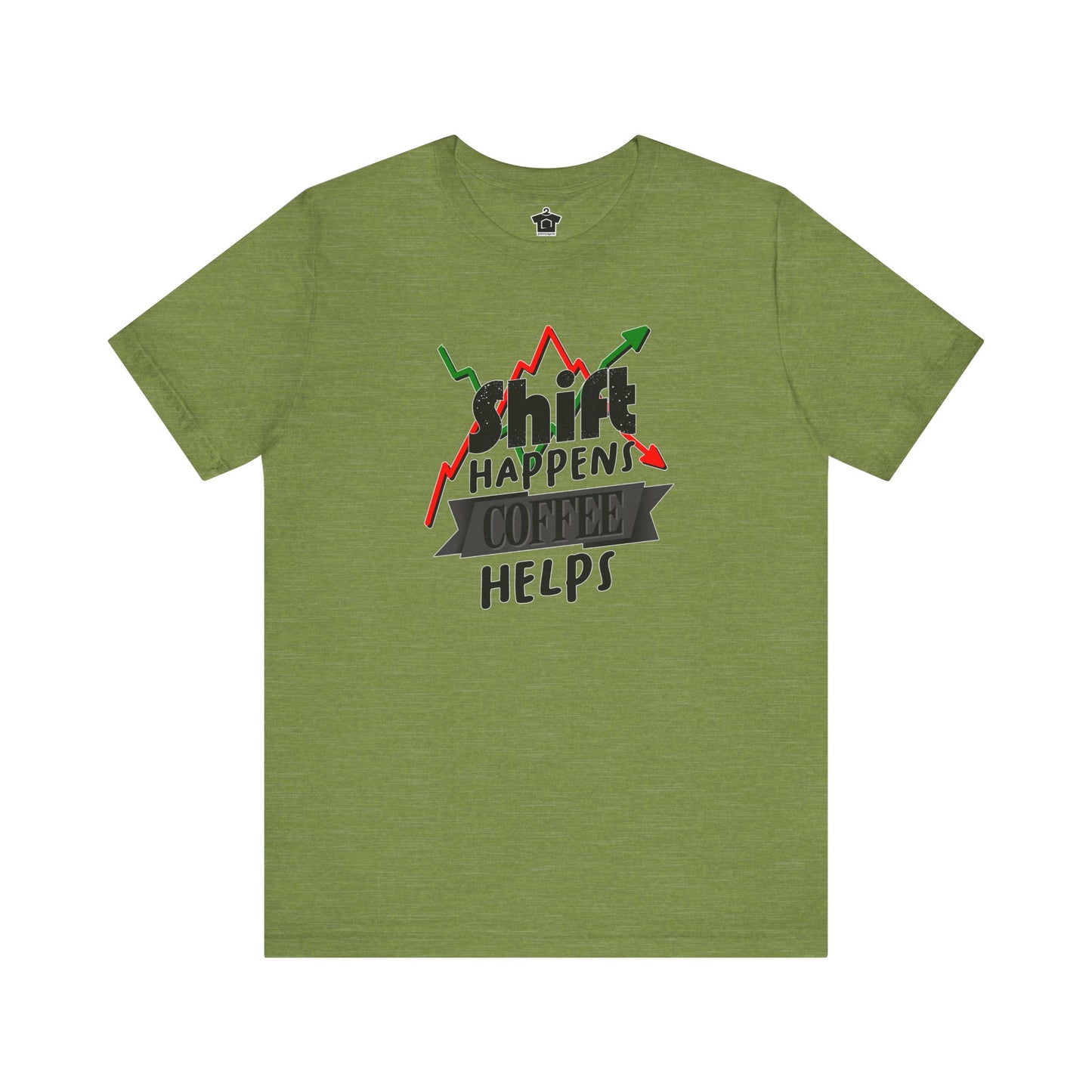 Shift Happens, Coffee Helps – Unisex Jersey Tee