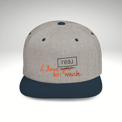 I Love REAL So Much Embroidered Snapback Hat
